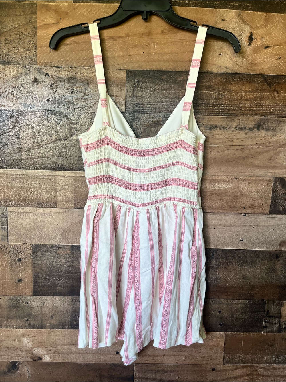 Women's Lily Rose Pink and Cream Romper | S - Picture 3 of 6